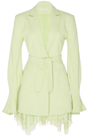 pastel green blazer dress