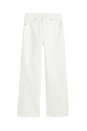 Wide High Jeans - White - Ladies | H&M US