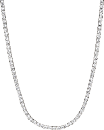 Lab Grown Sapphire Tennis Necklace Silver | Mejuri