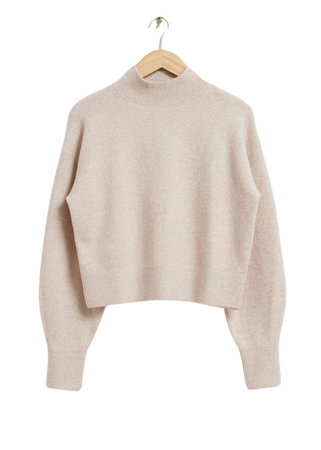 Mock Neck Sweater - Light Beige - Sweaters - & Other Stories US