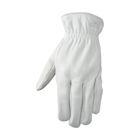 men’s white leather gloves