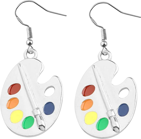 Amazon.com: Artist Paint Brush Earrings Paint Palette Charm Earrings Colorful Painter Jewelry Artist Gift Art Teacher Gifts (Artist Paint Brush Earrings-02): Clothing, Shoes & Jewelry