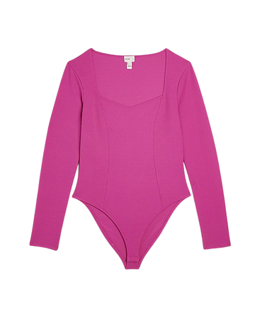 Pink long sleeve bodysuit | River Island