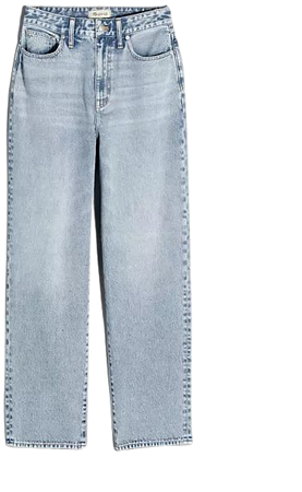 Curvy Baggy Straight Jeans in Olvera Wash