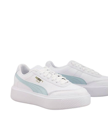 Puma Oslo Maja sneakers in white and baby blue | ASOS