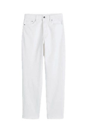 Mom High Ankle Jeans - White - Ladies | H&M US