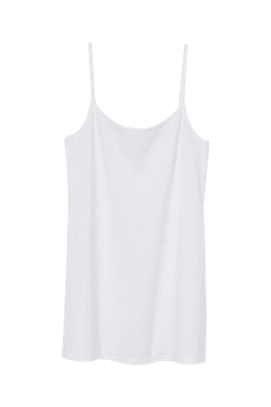 Cotton Jersey Tank Top - White