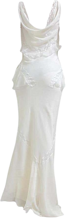Christian Dior by John Galliano White Silk Gown For Sale at 1stDibs