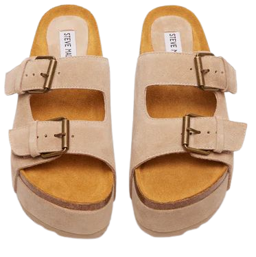 KALI Taupe Suede Platform Slide Sandal | Women's Sandals – Steve Madden