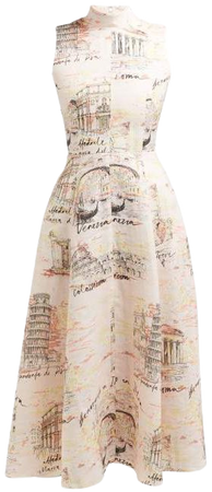 Sheila Italy Print Midi Dress - Womens - Pink Print