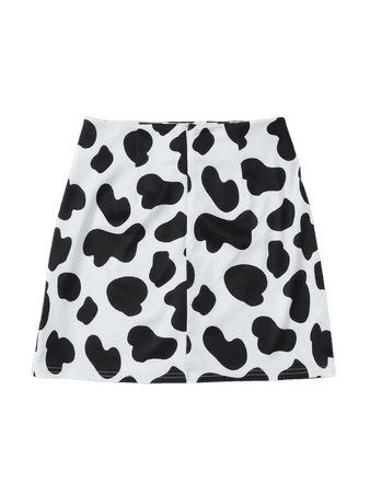 Cow Print Skirt | ROMWE USA