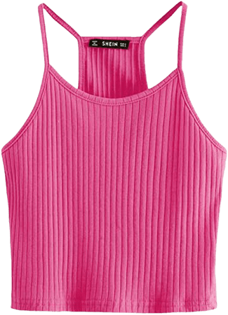 SheIn Women's Summer Basic Sexy Strappy Sleeveless Racerback Crop Top at Amazon Women’s Clothing store