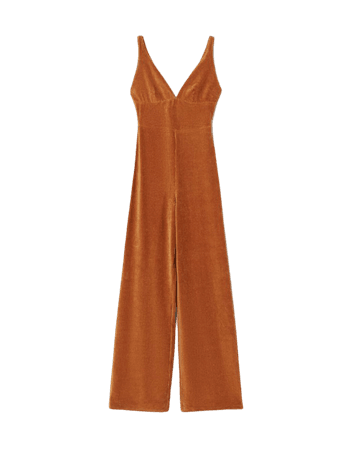 Corduroy sleeveless jumpsuit - Dresses - Woman | Bershka