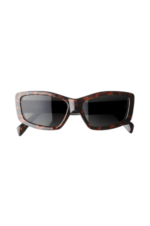 Rectangular Semi-wide Sunglasses - Brown Tortoise - Weekday WW