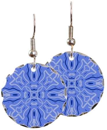 Ethnic Blue Earring Circle Charm by SimpleLife - CafePress