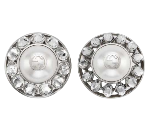 Gucci diamond pearl earrings