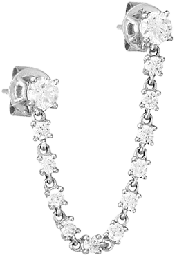Shop Anita Ko 18K White Gold & Diamond Double-Piercing Loop Single Earring | Saks Fifth Avenue