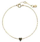 Mini Heart Pave Diamond Bracelet Black Diamond | Mejuri