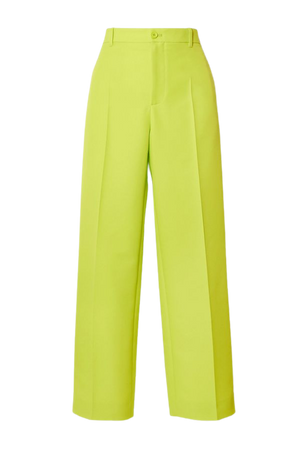 Yellow Neon twill straight-leg pants | Balenciaga | NET-A-PORTER