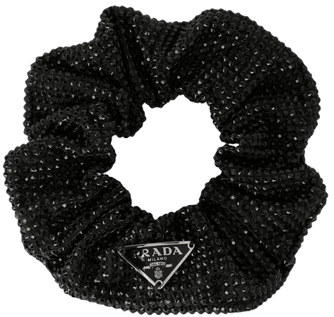 Shop Prada crystal-embellished scrunchie with Express Delivery - FARFETCH