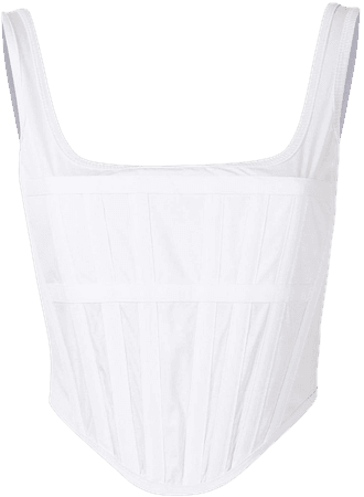 Shop white Dion Lee sheer jersey corset with Express Delivery - Farfetch