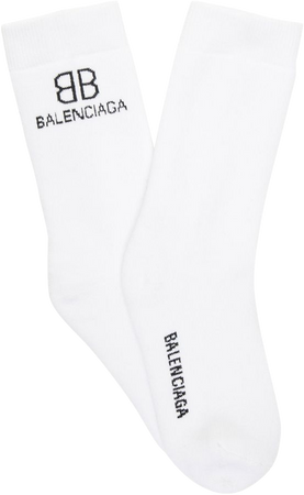 Bb Intarsia-Knit Socks By Balenciaga | Moda Operandi