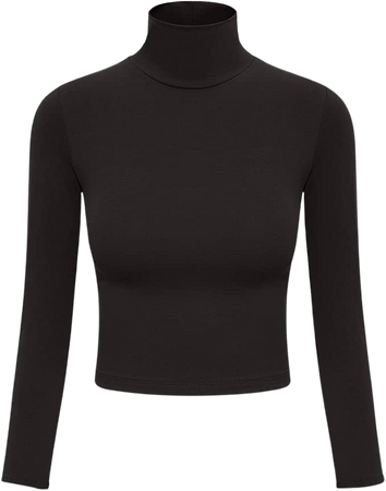 Apricot Turtleneck Women Long Sleeve Crop Top Turtle Neck Soft Lightweight Basic Slim Fit Tops Apricot S at Amazon Women’s Clothing store
