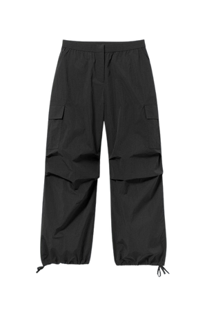 Nila Parachute Trousers - Black - Weekday WW