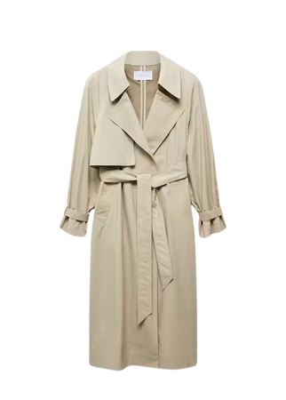 100% cotton long trench coat - Women | Mango USA