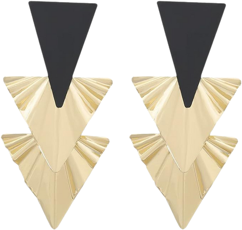 Amazon.com: Triangle Geometric Drop Earrings Irregular Square Gold Plated Bohemian Unique Statement Fashion Earrings Women Girls Bar Party Fashion Jewelry Jewelry Gifts: Clothing, Shoes & Jewelry