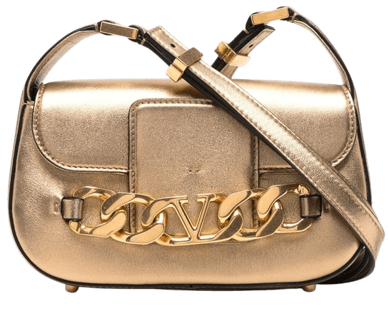 Valentino Garavani VLogo Chain Leather Shoulder Bag - Farfetch