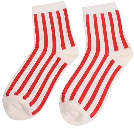 white socks with vertical red stripes - Google Search