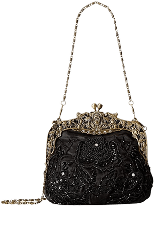 ILISHOP Women's Antique Beaded Party Clutch Vintage Rose Purse Evening Handbag (Black): Handbags: Amazon.com