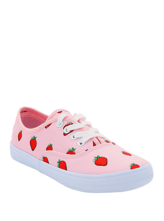 Strawberry Lace-Up Sneakers