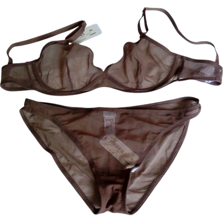 lingerie set brown