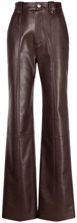 Nanushka faux-leather high-waisted Trousers - Farfetch