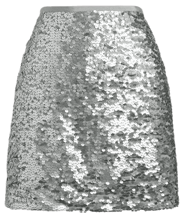 Silver sequin glitter skirt