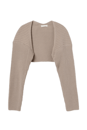 Rib-knit Bolero Sweater - Beige - Ladies | H&M US