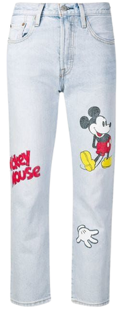 Levi's 501 Mickey Mouse crop jeans £128 - Shop Online SS19. Same Day Delivery in London