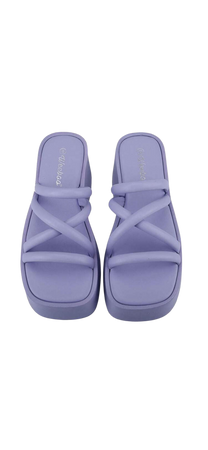 Purple, wedge sandals