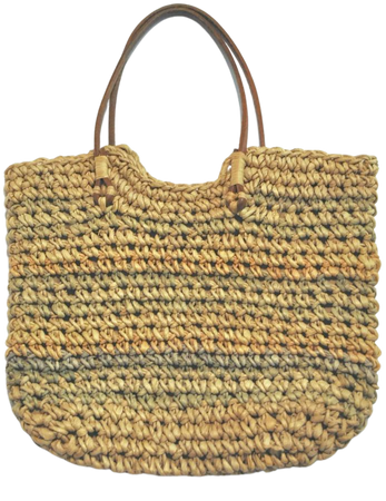 Vintage Cappelli Straw Bag Handbag Bag Purse Summer Striped