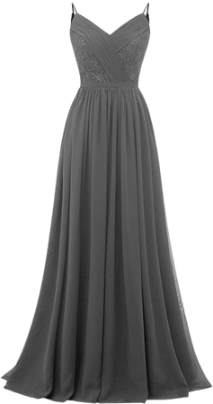 Amazon.com: Molisa Spaghetti Straps Lace V Neck Bridesmaid Dresses Long Chiffon Pleated Prom Evening Dress Formal Gown Dusty Rose 12: Clothing