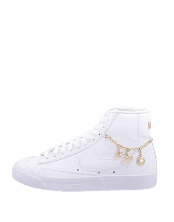 Nike Blazer Mid '77 LX W sneakers in white/metallic gold | ASOS
