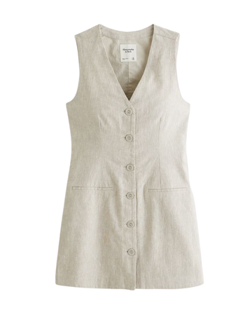 Women's The A&F Mia Linen-Blend Vest Mini Dress | Women's New Arrivals | Abercrombie.com