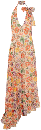 Arın Ruffled Maxi Halter Dress By Siedrés | Moda Operandi