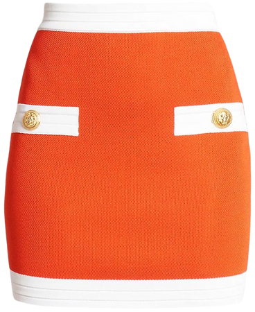 Shop Balmain Two-Button Knitted Mini Skirt | Saks Fifth Avenue