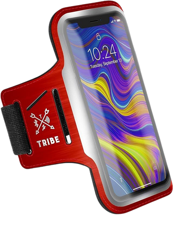 Amazon.com: TRIBE Running Phone Holder Armband. iPhone & Galaxy Cell Phone Sports Arm Bands for Women, Men, Runners, Jogging, Walking, Exercise & Gym Workout. Fits All Smartphones. Adjustable Strap, CC/Key Pocket : Cell Phones & Accessories