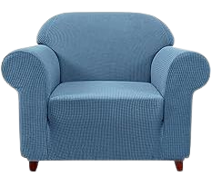 Amazon.com: subrtex Sofa 1-Piece Stretch Slipcover Soft Couch Washable Furniture Covers Jacquard Fabric Small Checks(Denim Blue : Home & Kitchen
