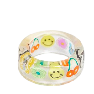 funky clear plastic ASOS ring