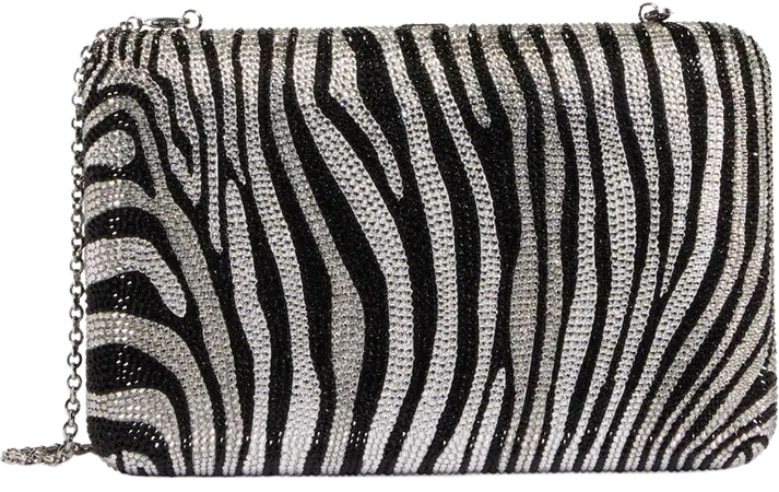 JUDITH LEIBER COUTURE Zebra Seamless Crystal Clutch | Nordstrom